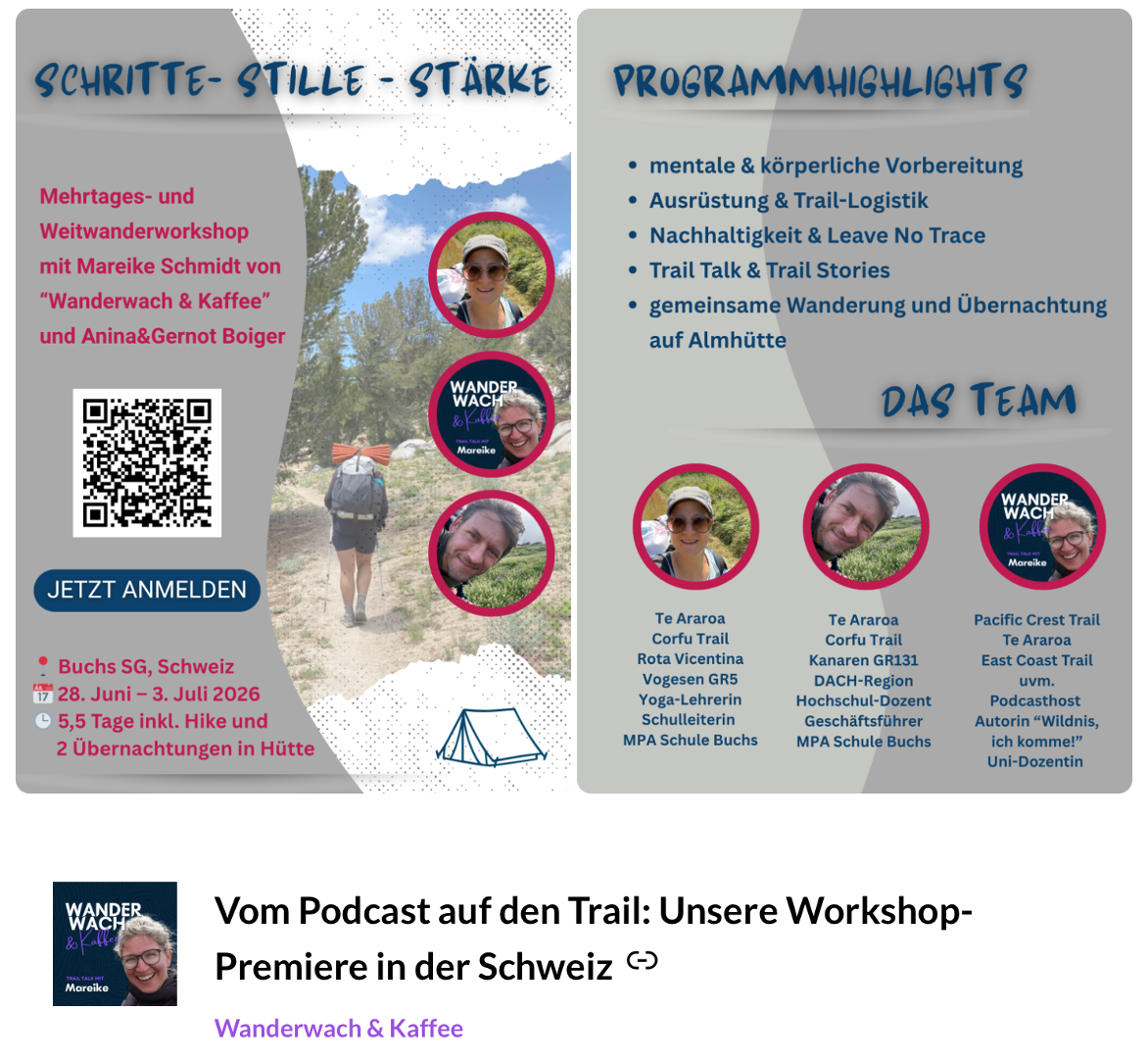 Schritte. Stille. Stärke.